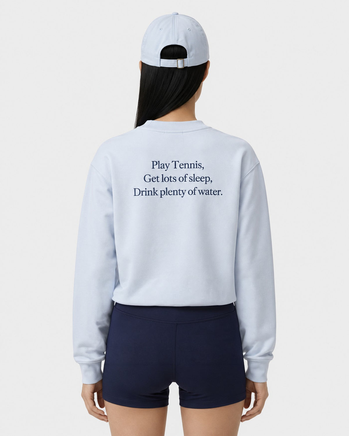 Sporty & Rich Play Tennis Crewneck - Ciel/Navy