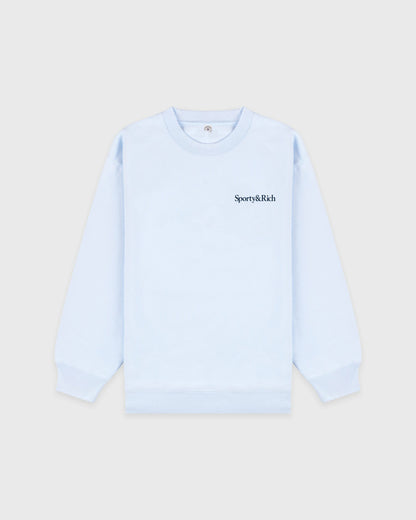 Sporty & Rich Play Tennis Crewneck - Ciel/Navy