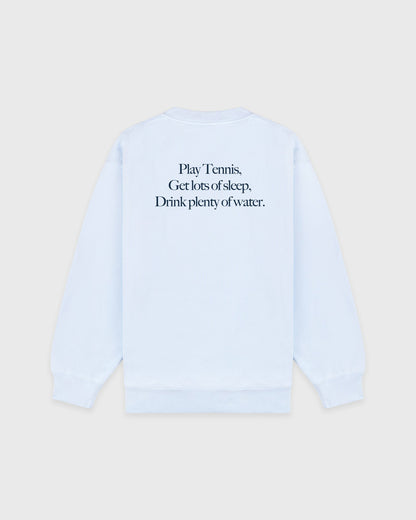 Sporty & Rich Play Tennis Crewneck - Ciel/Navy