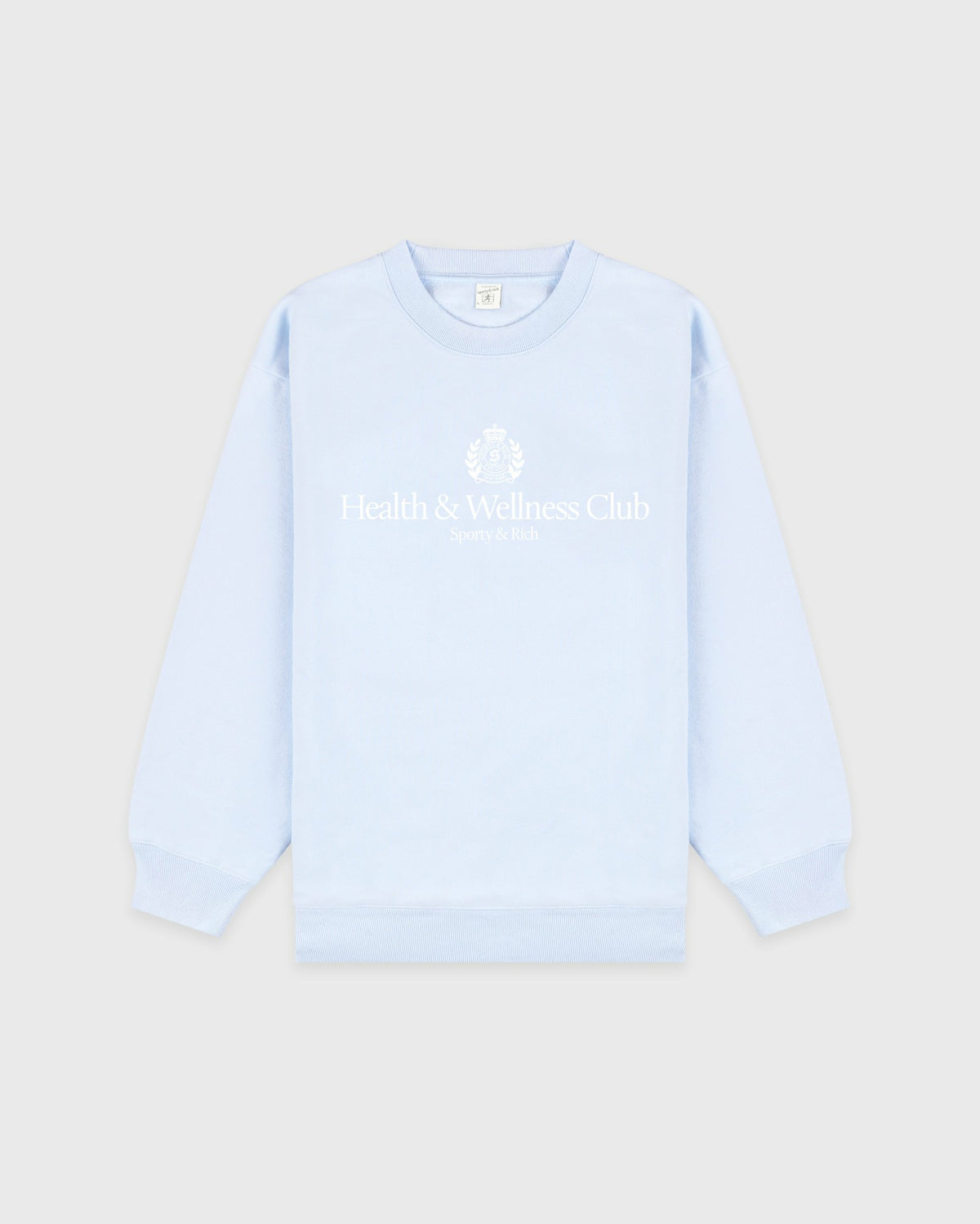 Sporty & Rich H&W Crest Crewneck - Ciel