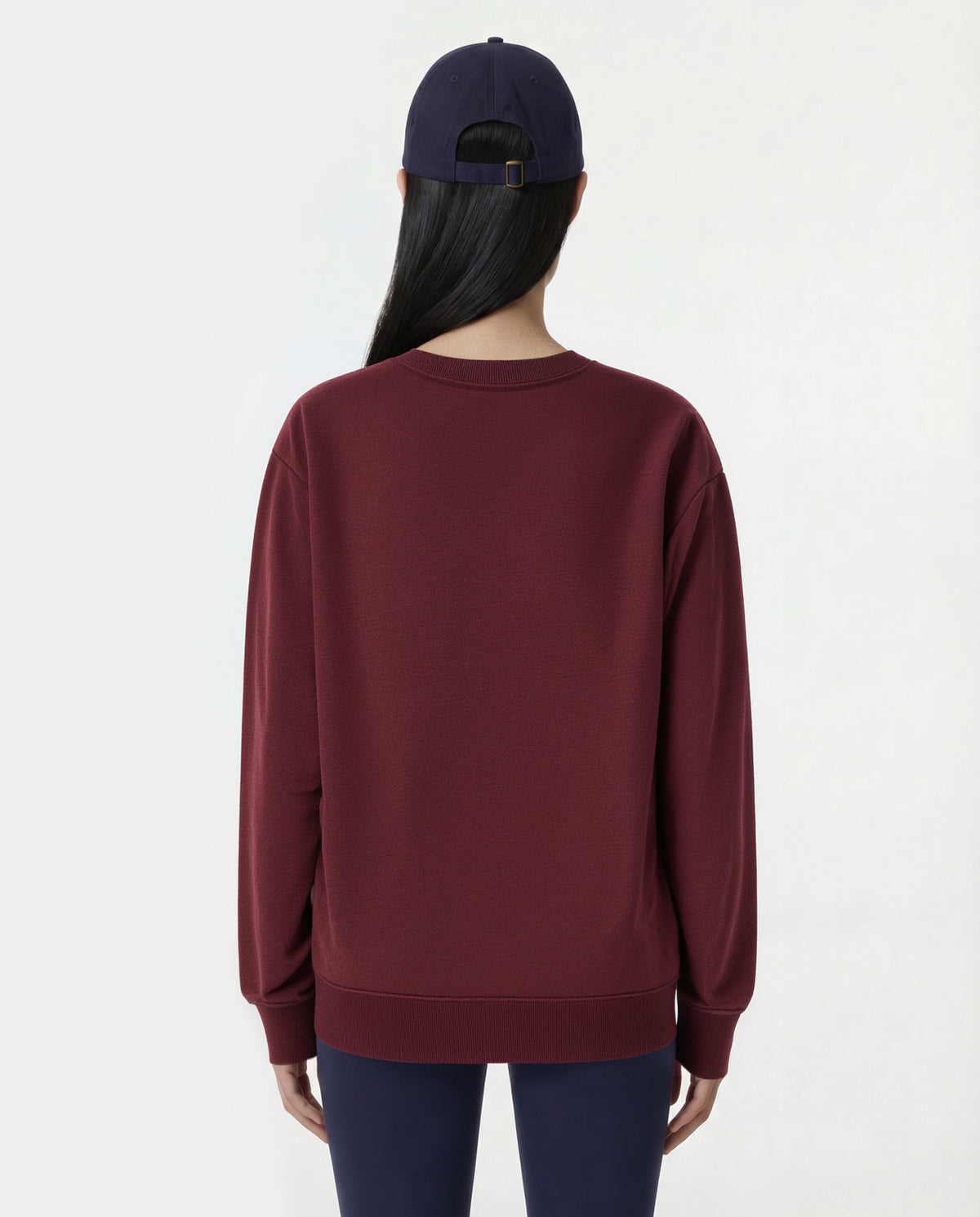 Sporty & Rich Syracuse Embroidered Crewneck - Bordeaux/White