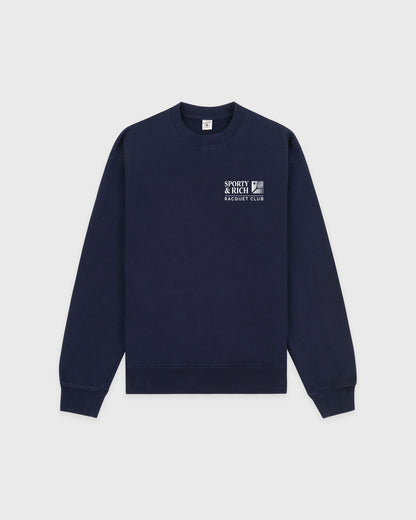 Sporty & Rich Promo Crewneck - Navy/White
