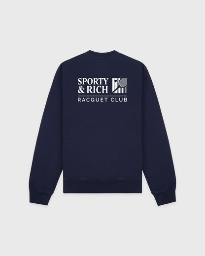 Sporty & Rich Promo Crewneck - Navy/White