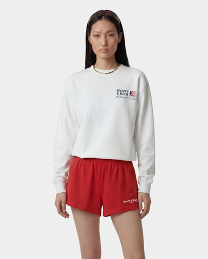 Sporty & Rich Promo Crewneck - White