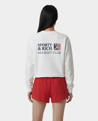 Sporty & Rich Promo Crewneck - White