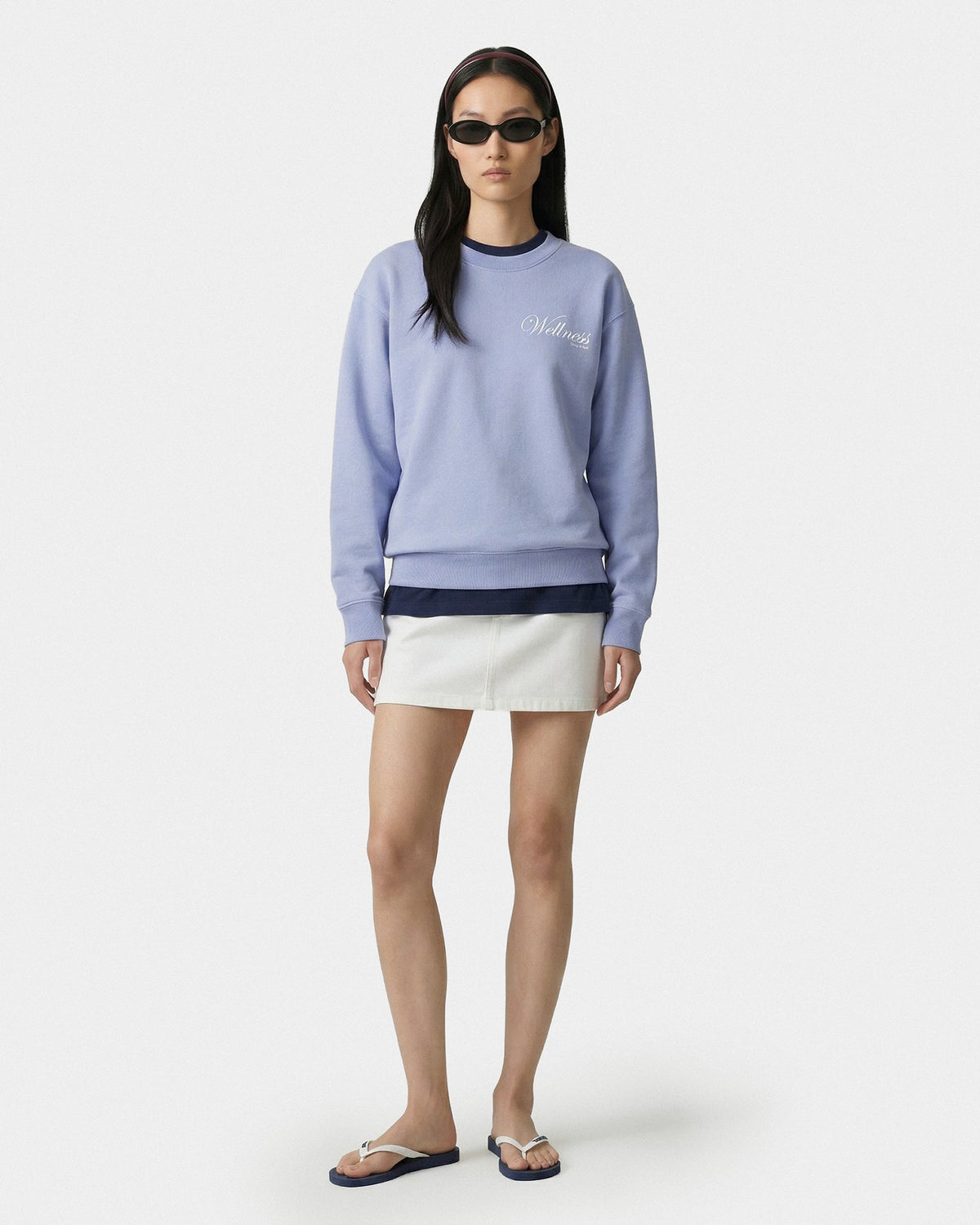 Sporty & Rich Avenue Crewneck - Periwinkle
