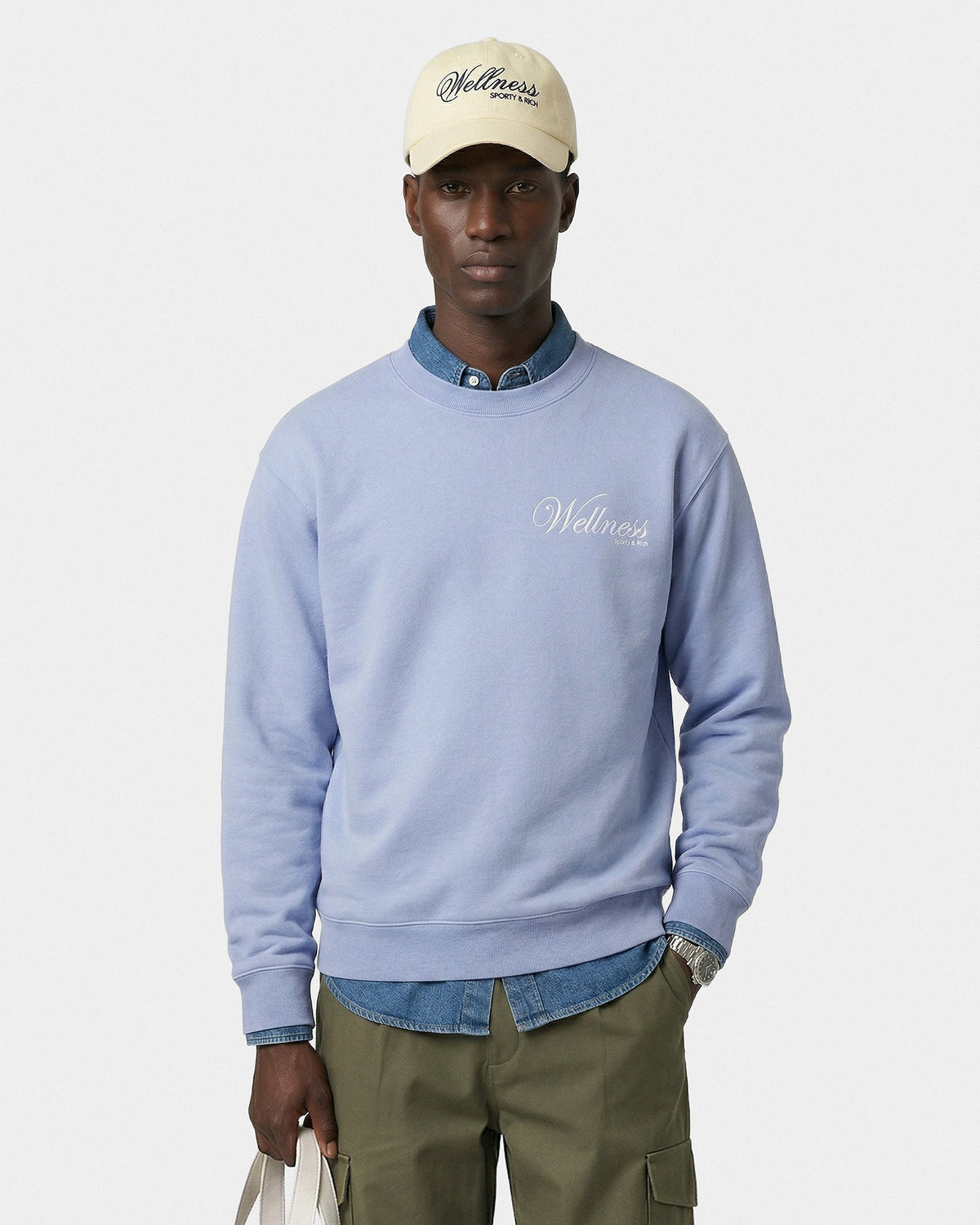 Sporty & Rich Avenue Crewneck - Periwinkle
