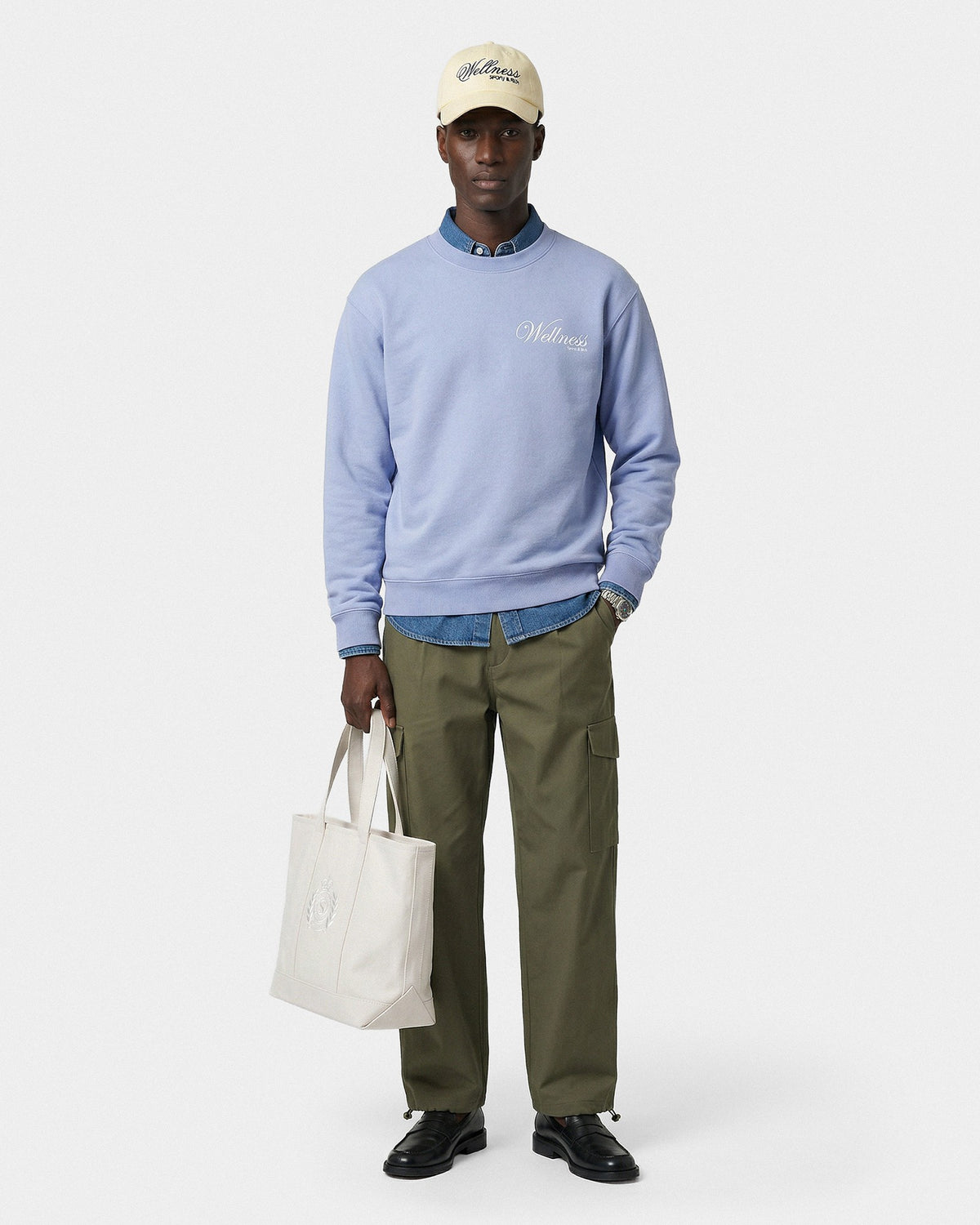 Sporty & Rich Avenue Crewneck - Periwinkle