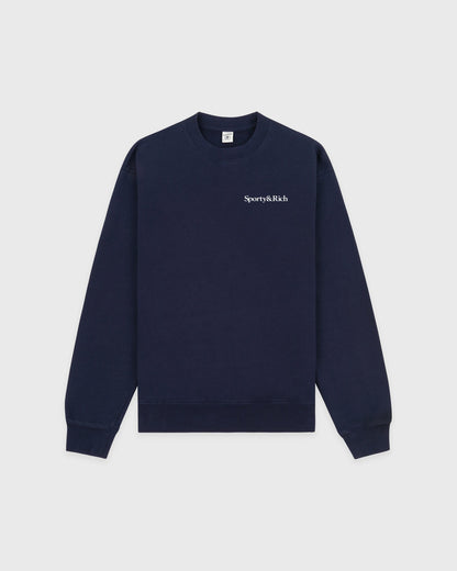 Sporty & Rich Play Tennis Crewneck - Navy/White