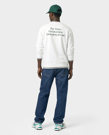 Sporty & Rich Play Tennis Crewneck - White/Forest