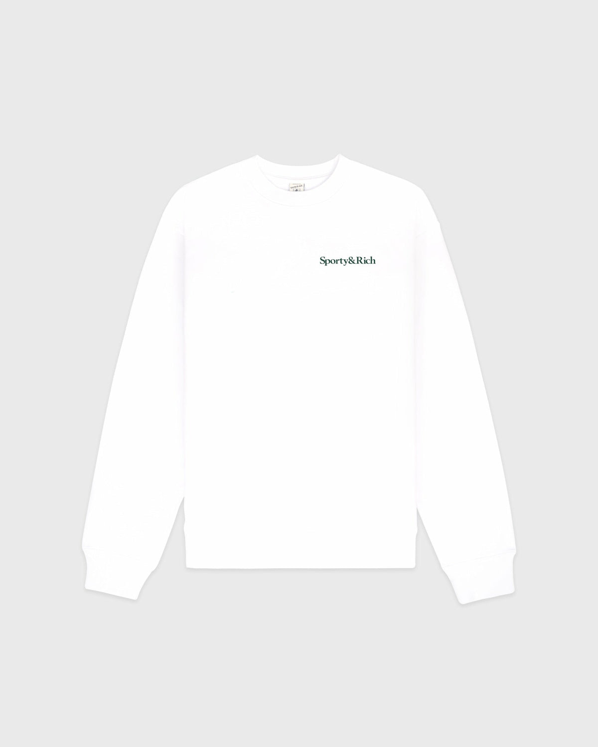Sporty & Rich Play Tennis Crewneck - White/Forest