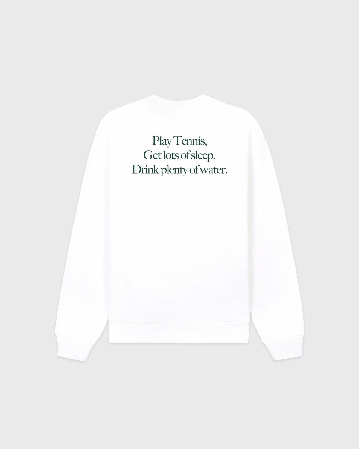 Sporty & Rich Play Tennis Crewneck - White/Forest