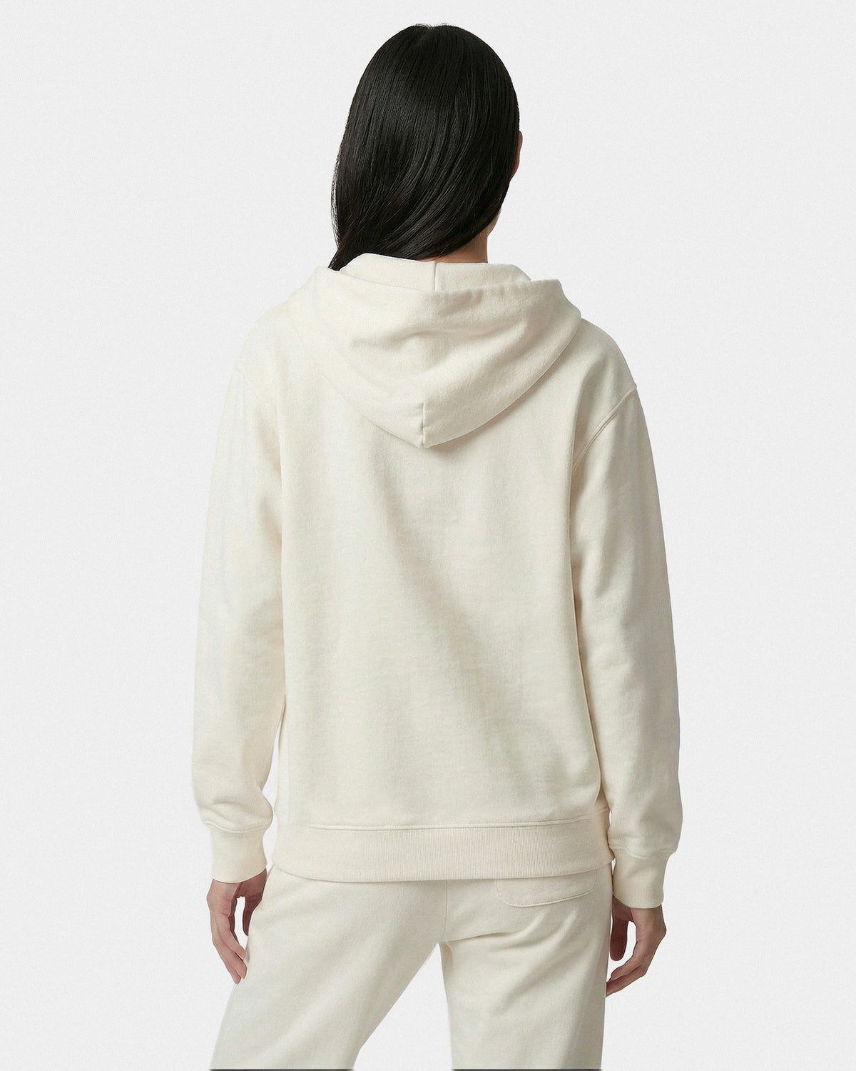 Sporty & Rich Vendome LA Embroidered Zip Hoodie - Ecru/Navy