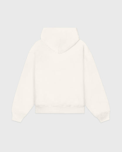 Sporty & Rich Vendome LA Embroidered Zip Hoodie - Ecru/Navy