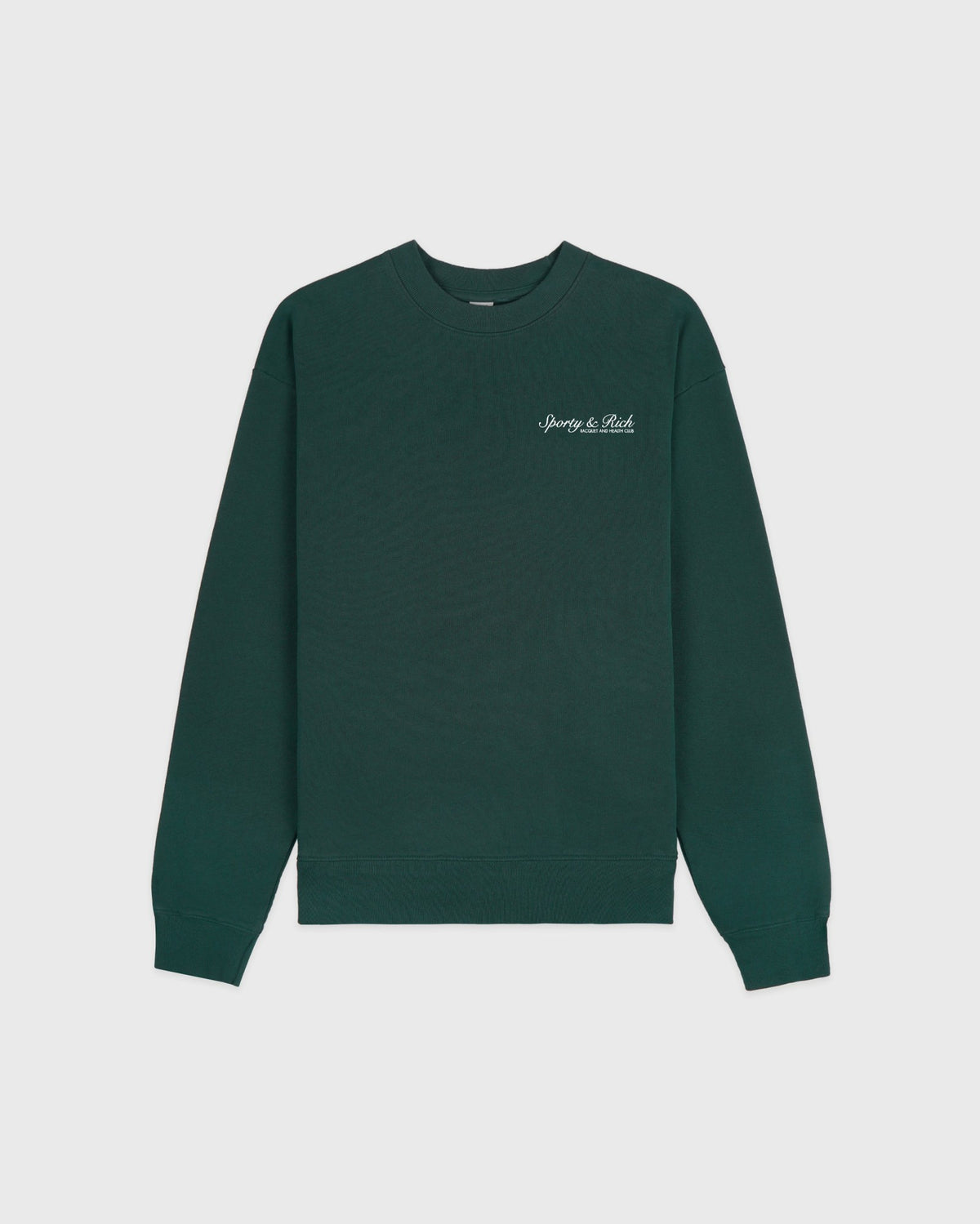 Sporty & Rich Syracuse Crewneck - Forest/White