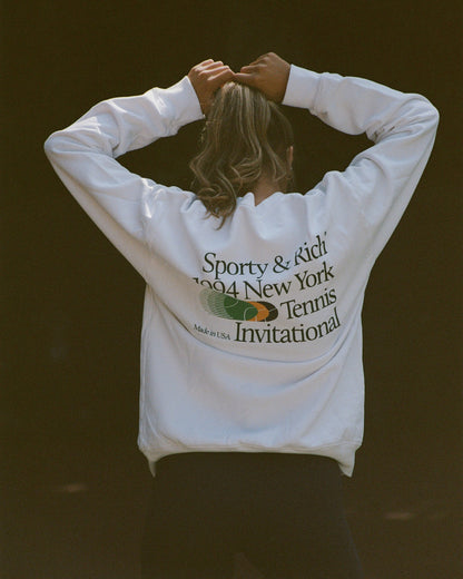 Sporty & Rich Invitational Crewneck - White/Forest