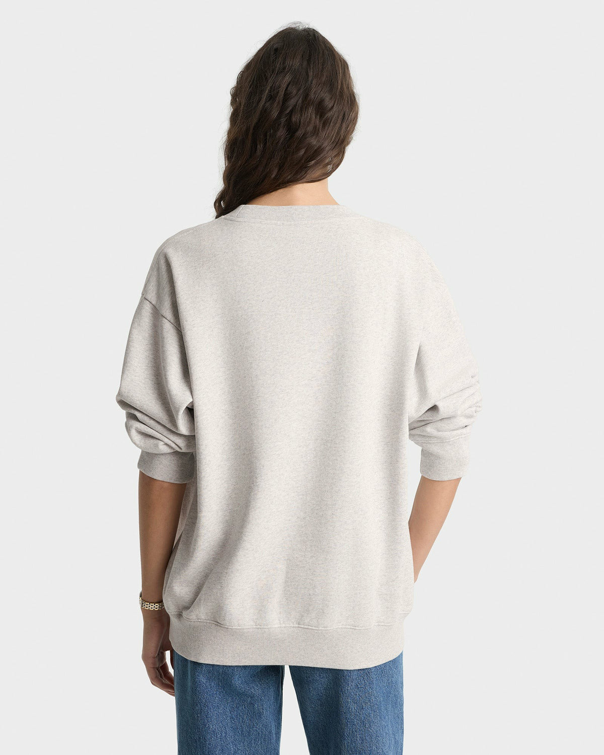 Sporty & Rich Yale Ivy Crewneck - Heather Gray/Navy