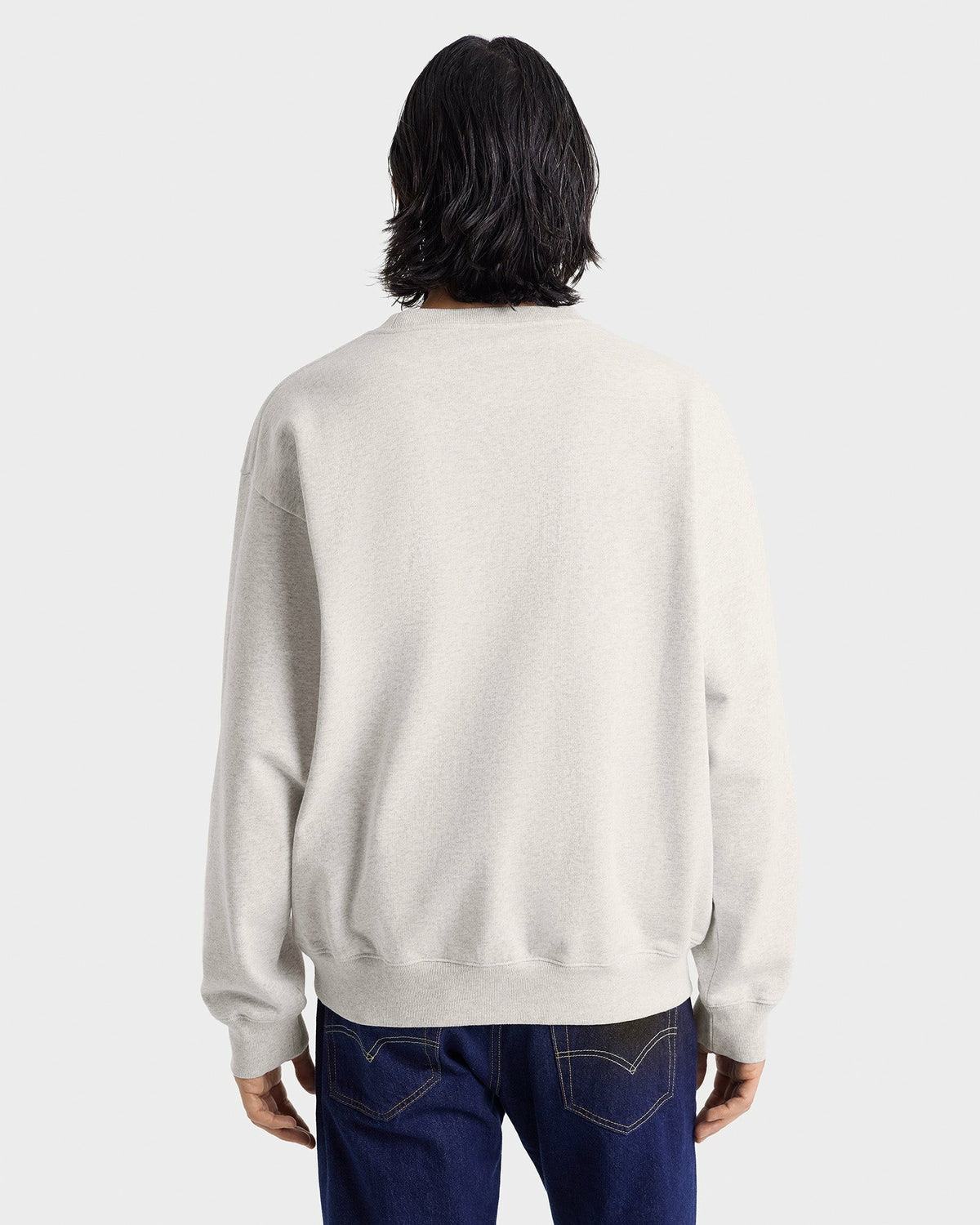 Sporty & Rich Yale Ivy Crewneck - Heather Gray/Navy