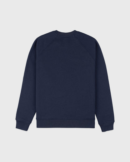 Sporty & Rich Veritas Soft Crewneck - Navy/White