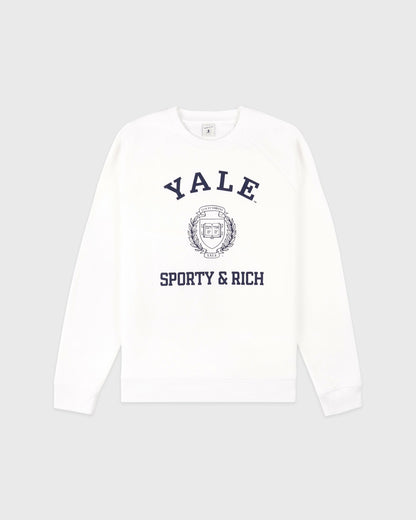 Sporty & Rich Veritas Soft Crewneck - White/Navy