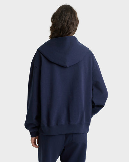 Sporty & Rich Yale Classic Zip Hoodie - Navy/White