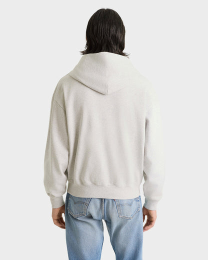 Sporty & Rich Heritage Yankees Serif Zip Hoodie - Heather Gray/Navy