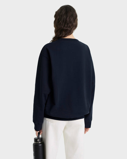 Sporty & Rich Heritage Yankees Serif Crewneck - Navy/White