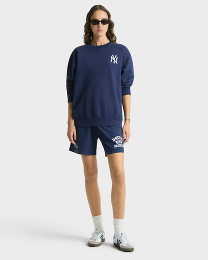 Sporty & Rich Yankees Serif Crewneck - Navy/White