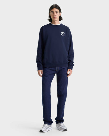 Sporty & Rich Yankees Serif Crewneck - Navy/White