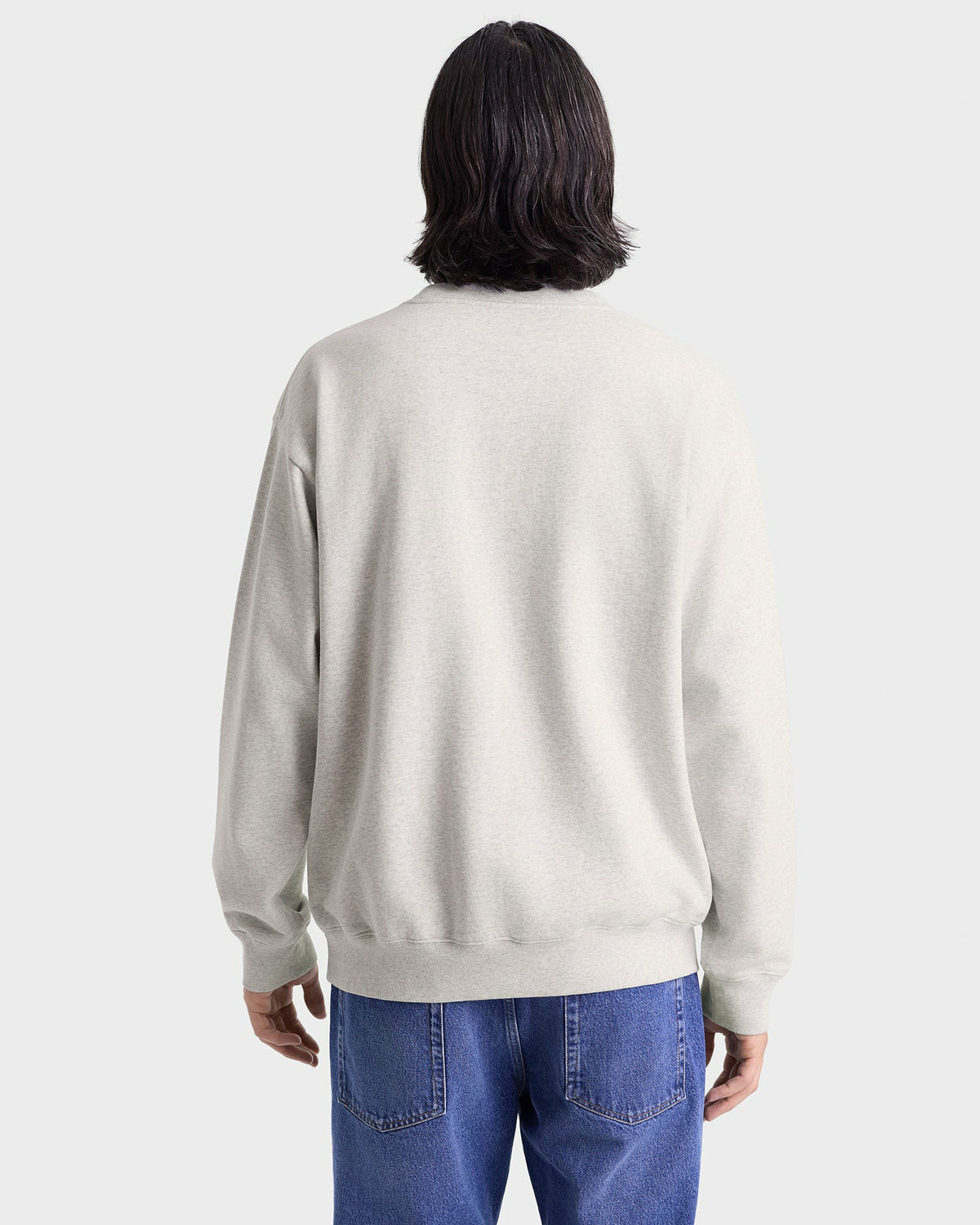 Sporty & Rich Nautical Embroidered Crewneck - Heather Gray