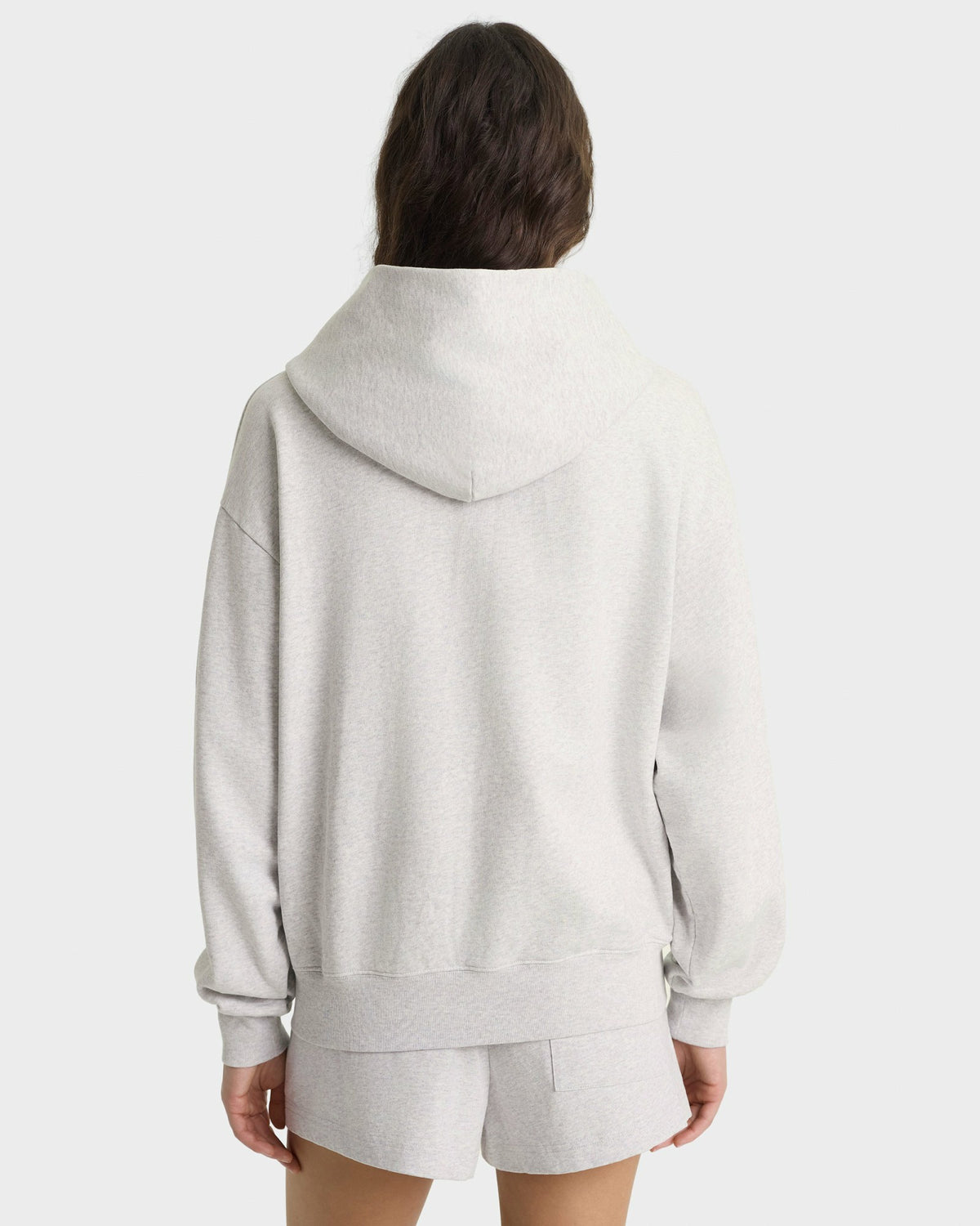 Sporty & Rich Nautical Embroidered Zip Hoodie - Heather Gray/Navy