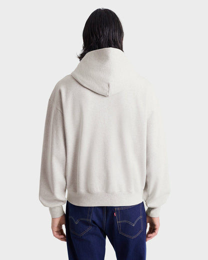 Sporty & Rich Nautical Embroidered Zip Hoodie - Heather Gray/Navy