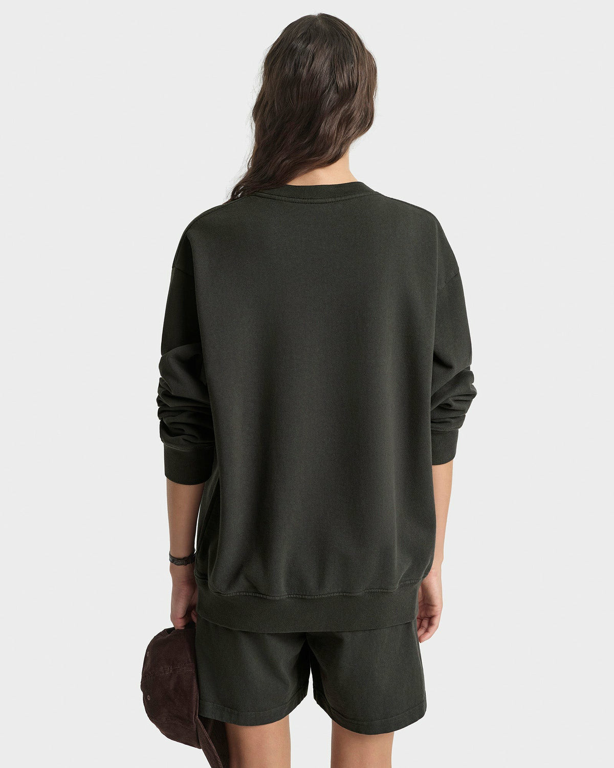 Sporty & Rich Stallion Crewneck - Faded Black/White