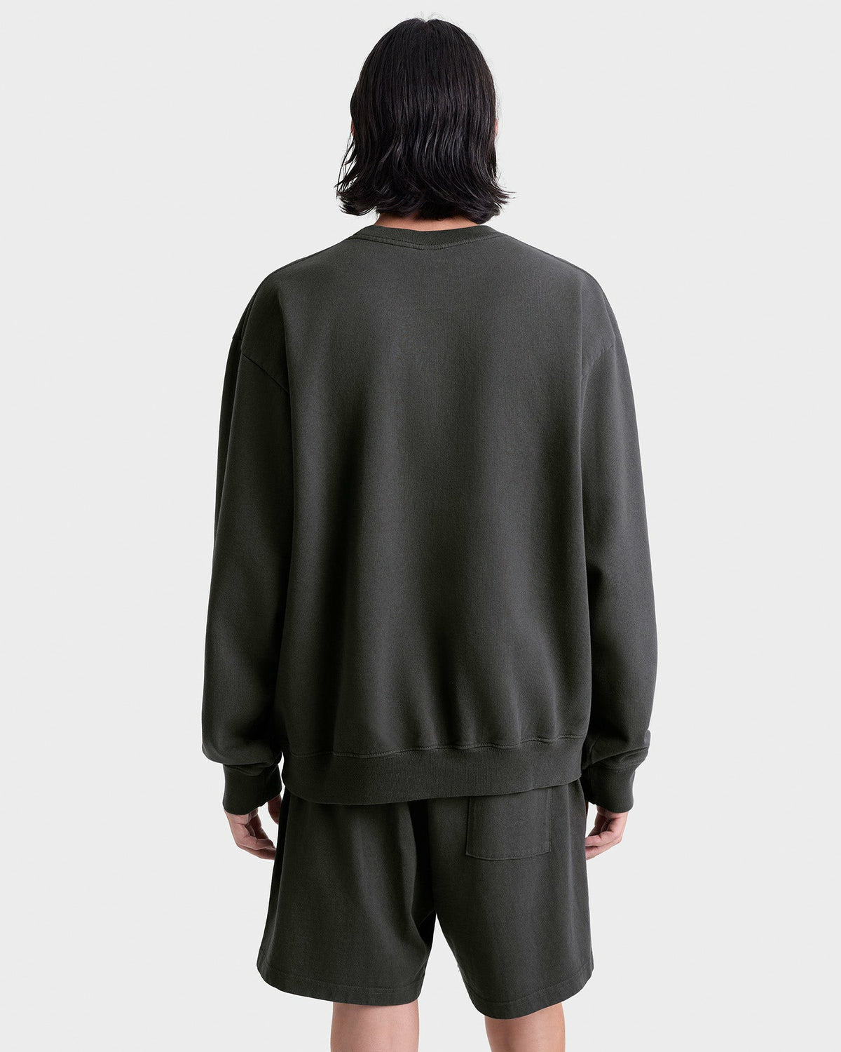 Sporty & Rich Stallion Crewneck - Faded Black/White