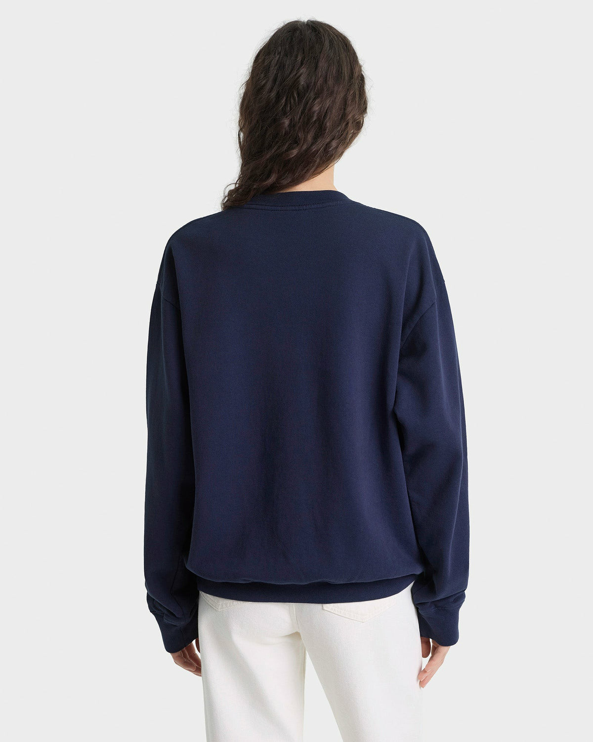 Sporty & Rich NY Health Club Crewneck - Navy/Ecru
