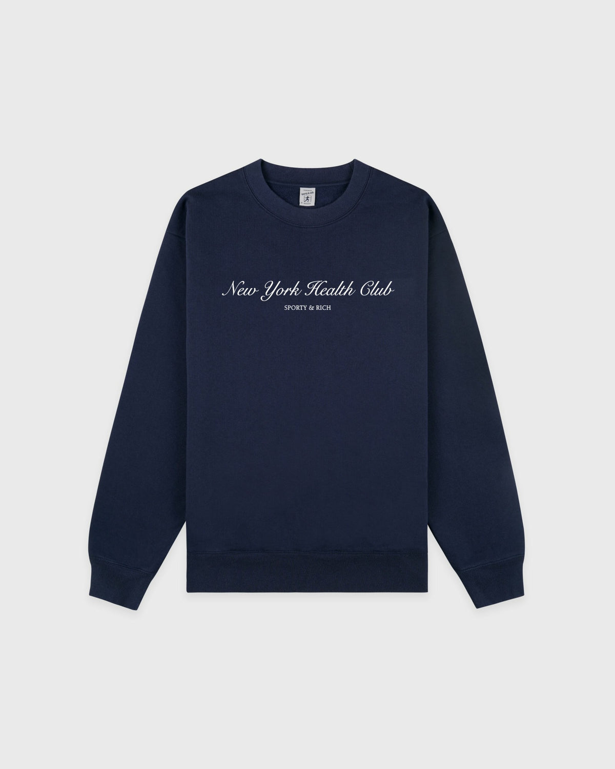 Sporty & Rich NY Health Club Crewneck - Navy/Ecru