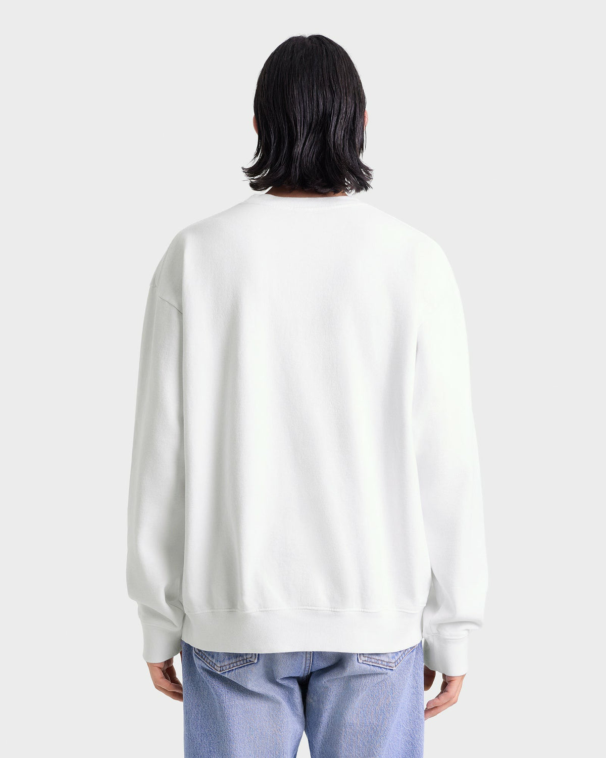 Sporty & Rich Beverly Script Crewneck - White/Ruby