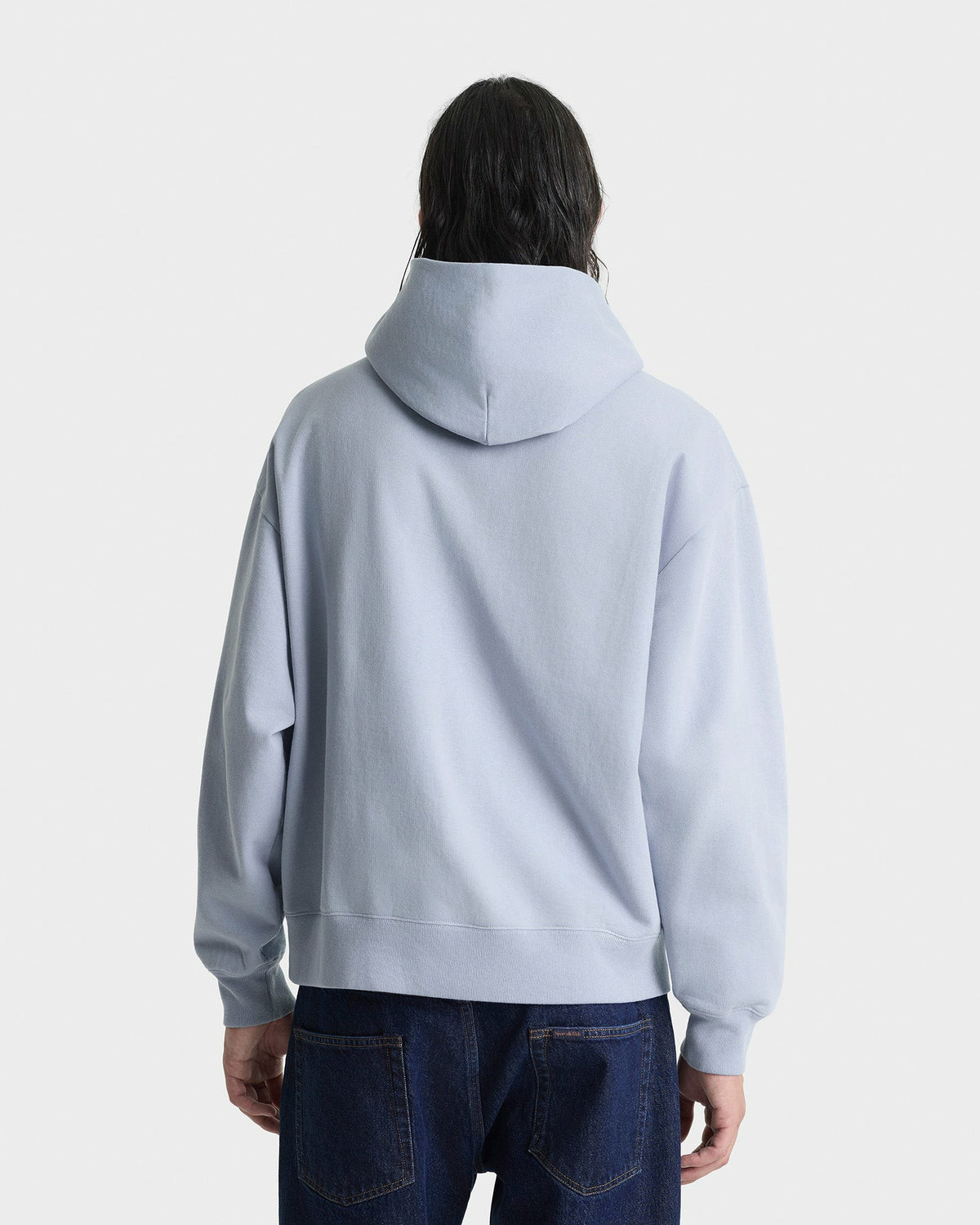 Sporty & Rich Signature Logo Embroidered Hoodie - Faded Blue/Navy