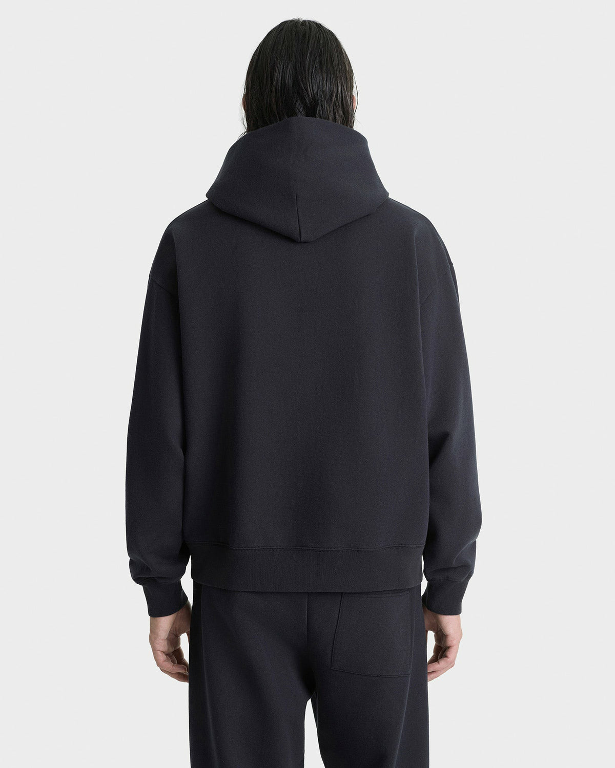 Sporty & Rich Signature Logo Embroidered Hoodie - Black/White