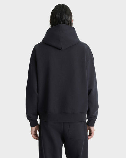 Sporty & Rich Signature Logo Embroidered Hoodie - Black/White
