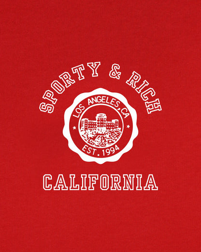 Sporty & Rich California Emblem Crewneck - Ruby/White