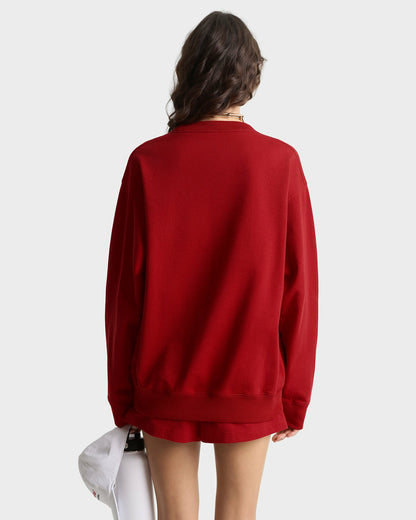 Sporty & Rich California Emblem Crewneck - Ruby/White