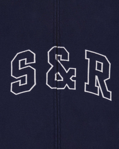 Sporty & Rich S&R Ivy Zip Hoodie - Navy/White