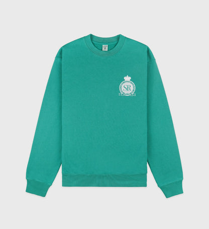Sporty & Rich Royal Club Crewneck - Spring Green/White