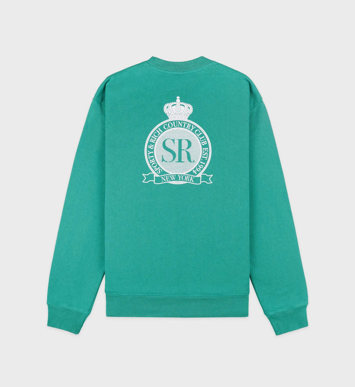 Sporty & Rich Royal Club Crewneck - Spring Green/White