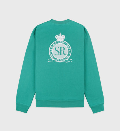 Sporty & Rich Royal Club Crewneck - Spring Green/White
