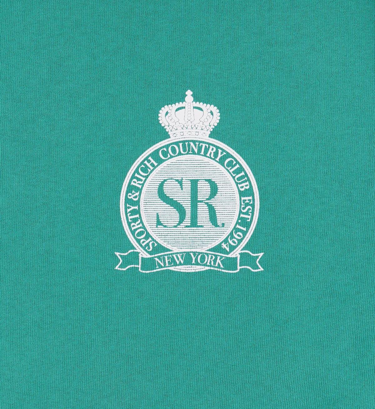 Sporty & Rich Royal Club Crewneck - Spring Green/White