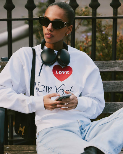 Sporty & Rich I Love NY Crewneck - White