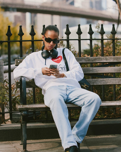 Sporty & Rich I Love NY Crewneck - White