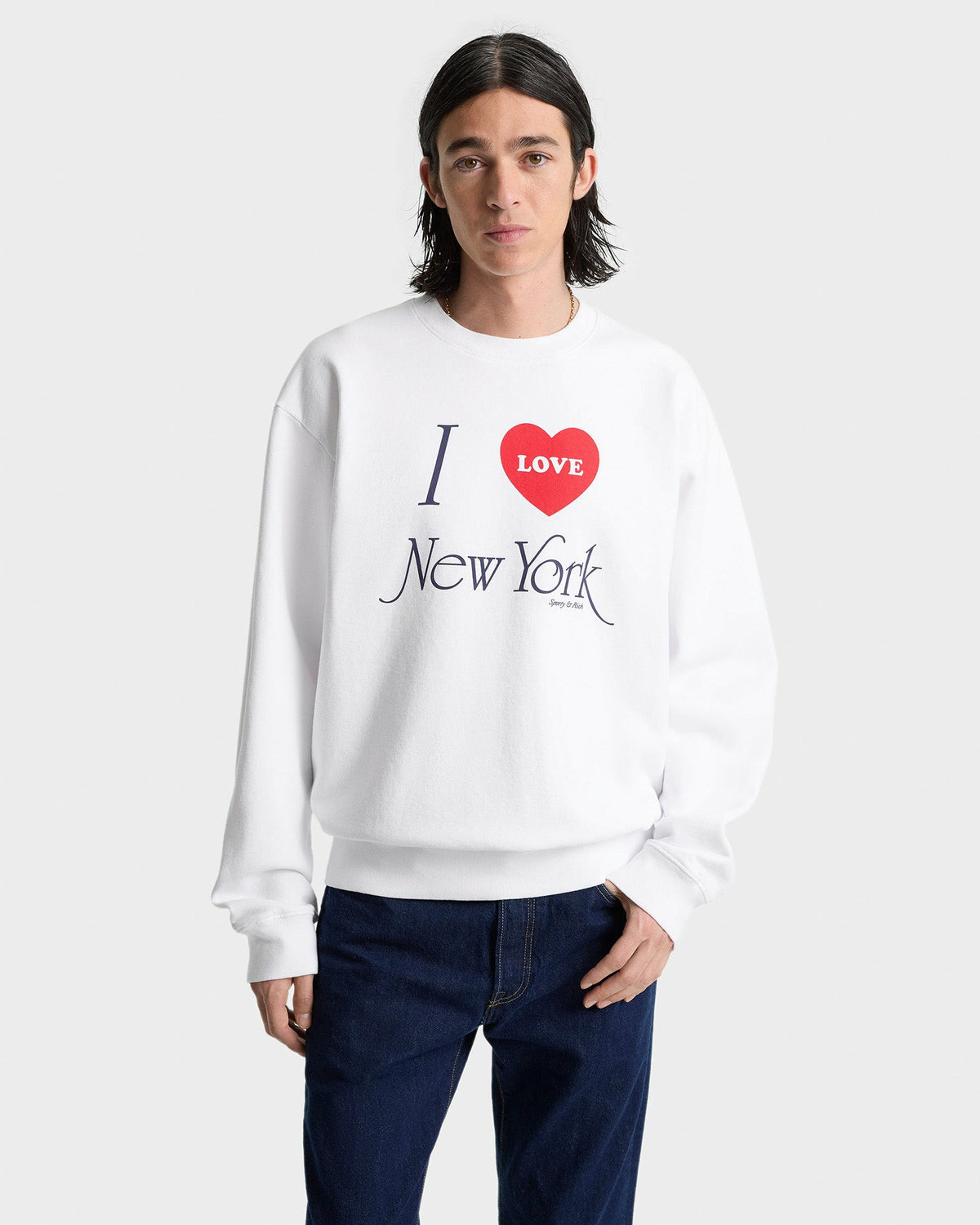 Sporty & Rich I Love NY Crewneck - White